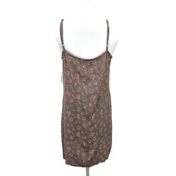 New Flynn Skye Molly Mini Slip Dress Womens M Taupe Pink Floral - Picture 4 of 6